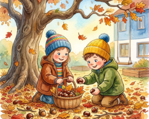 Herbst im Kindergarten und der Kita