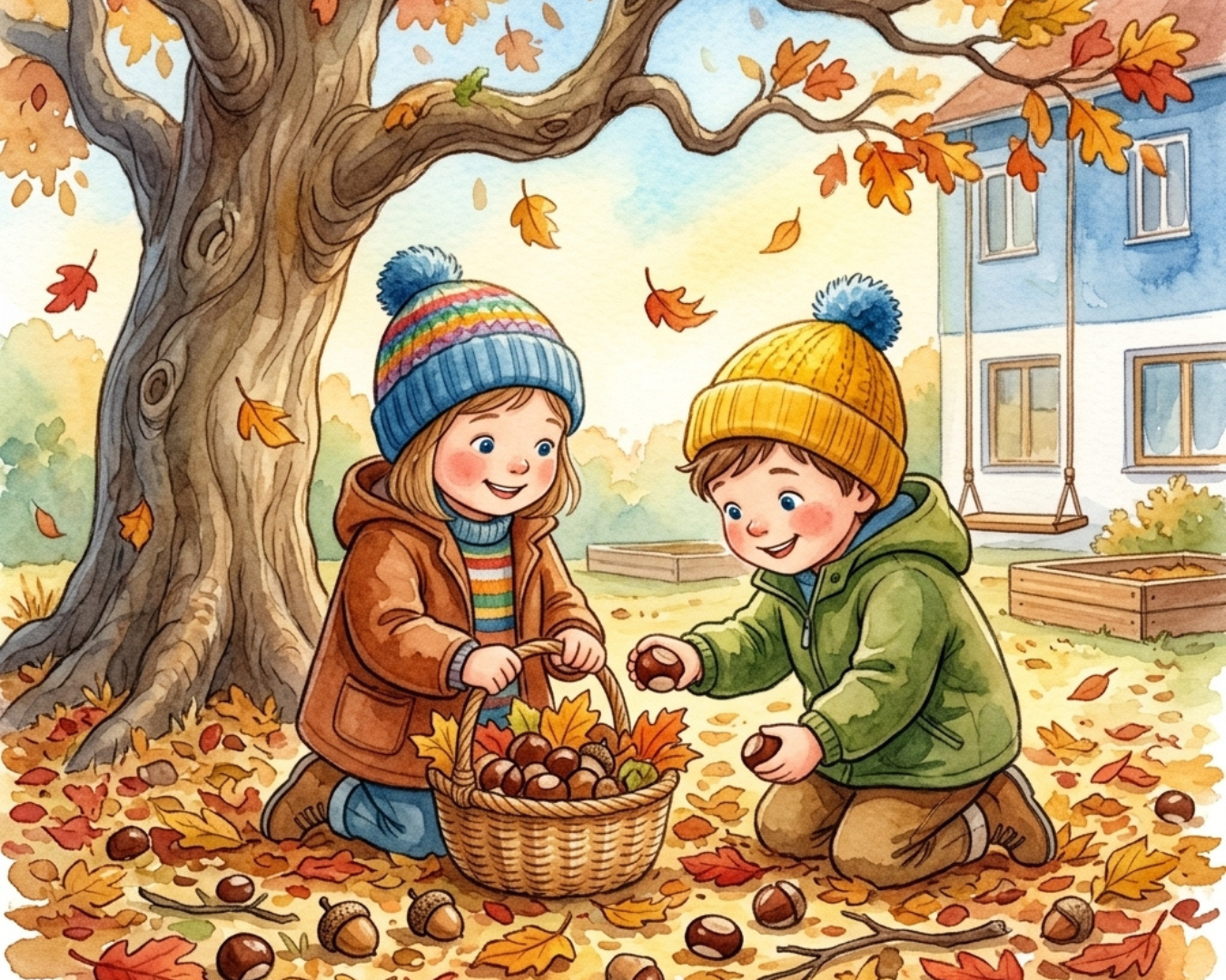 Herbst im Kindergarten und der Kita